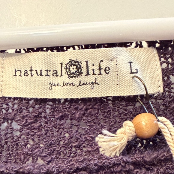 Natural Life Women's Out & About Charcoal SweaterTop Size L NWT - Picture 2 of 9